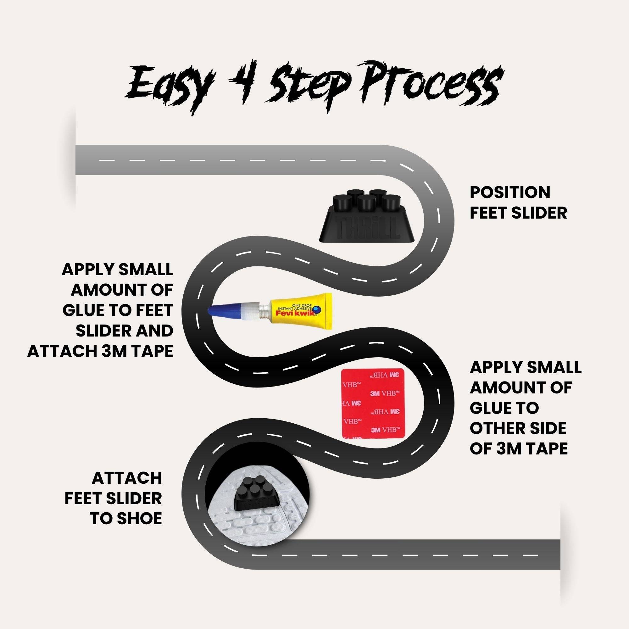 How to install Turbo Thrill V5 Obsidian Feet Slider in 4 easy steps