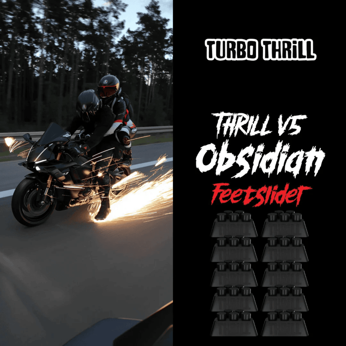 Turbo Thrill V5 Obsidian Feet Slider