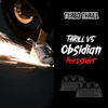 Turbo Thrill V5 Obsidian Feet Slider – Spark Riding Accessory in action, creating intense sparks during high-speed motorcycle stunts at night.