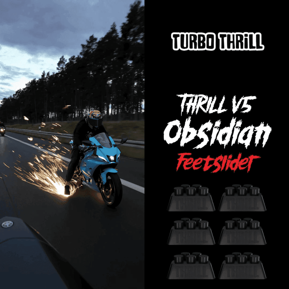 Turbo Thrill V5 Obsidian Feet Slider